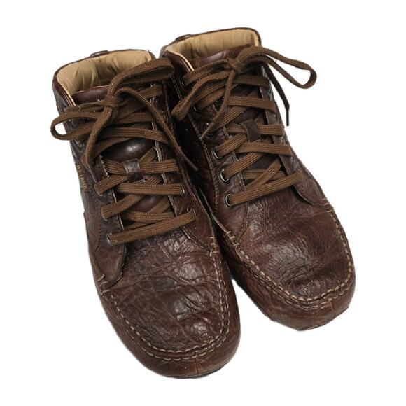 HS Trask Kalispell Chukka Boots Men\'s 9.5 M Brown Bison Leather Casual Shoes VTG main image 6